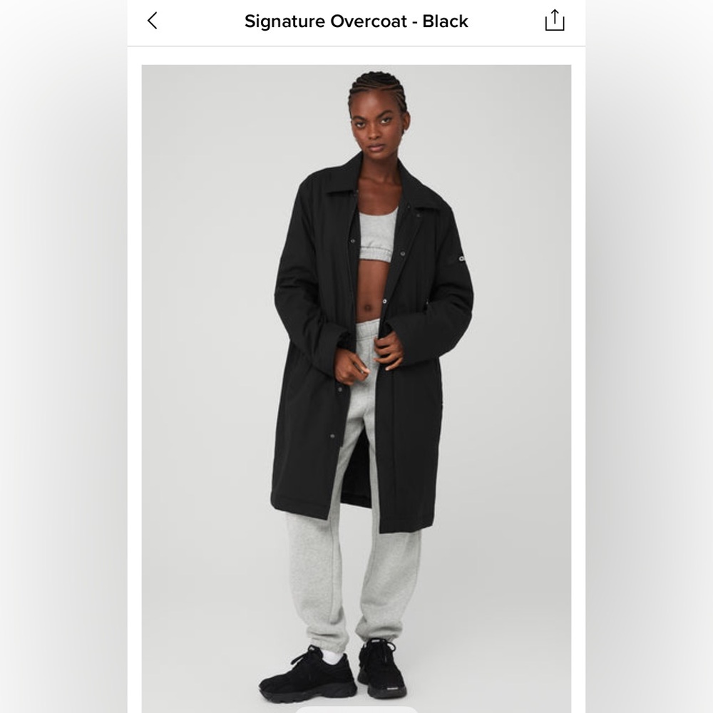 Signature Overcoat Black